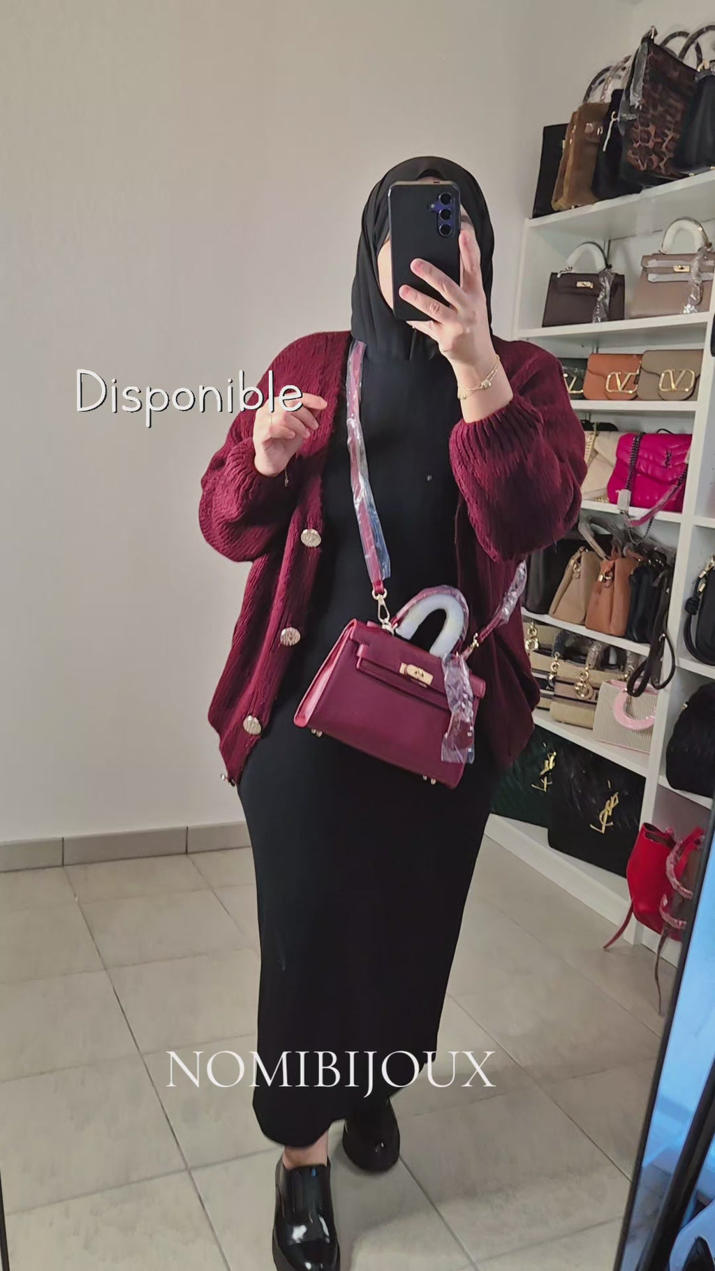 Pull veste à boutons