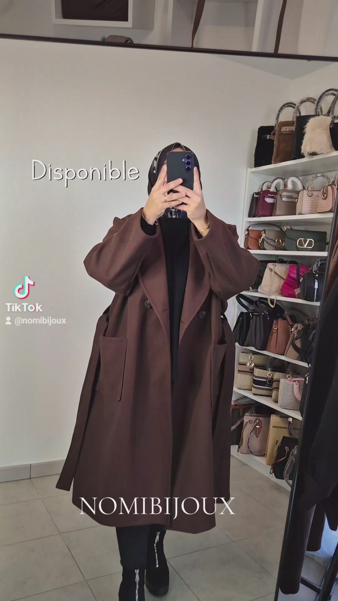 Manteau marron chocolat