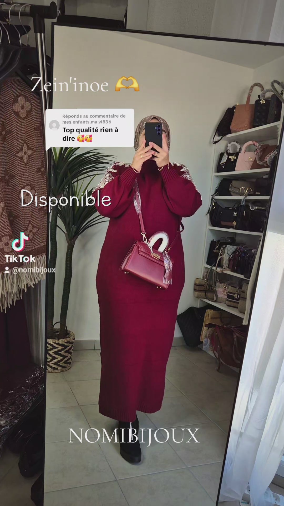 Robe pull à strasse